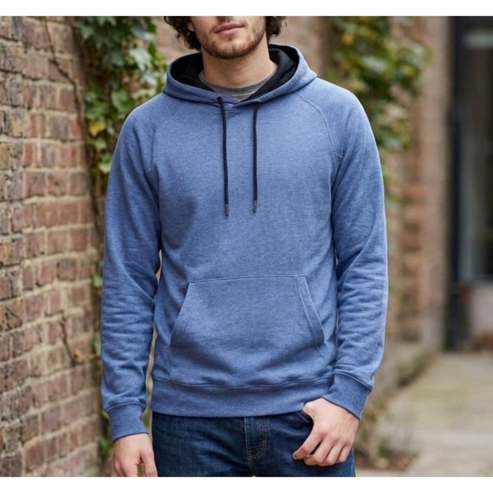 Zella Mens Blue Heather Raglan Sleeve Pullover Hoodie XS‎ MZ443149MN